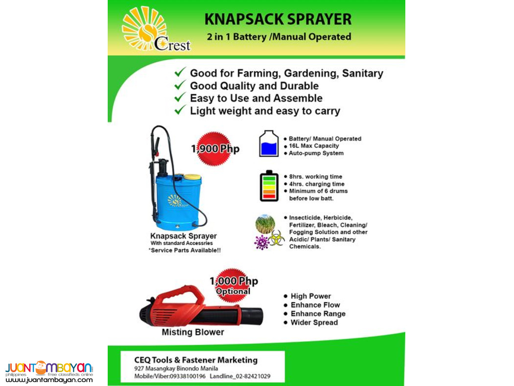 2 in 1 Knapsack Sprayer