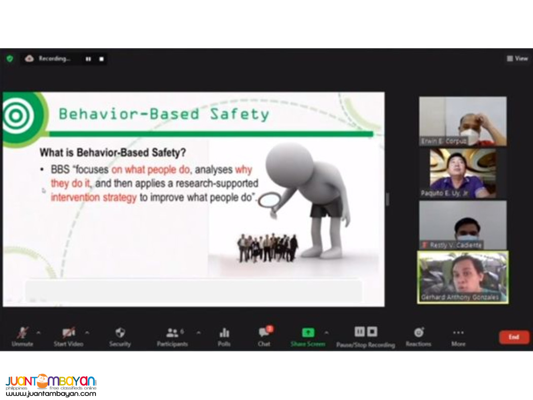 BBS Training Safety Officer Training Behavior Based Safety SO3 SO2 SO1