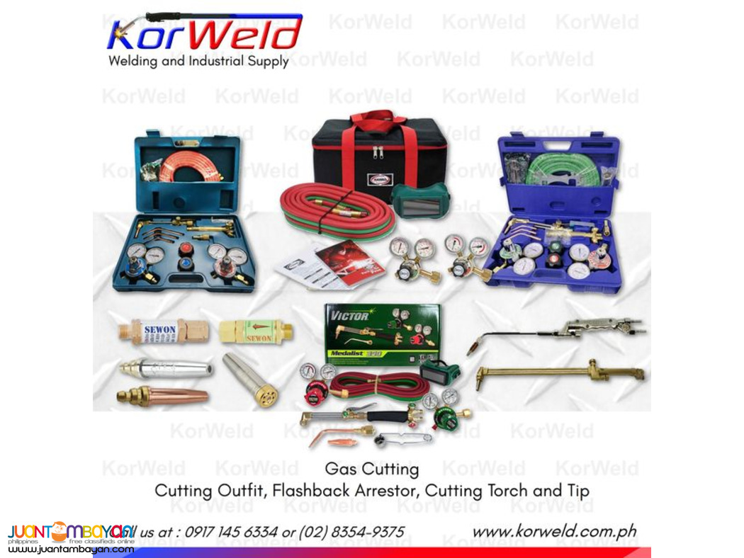 Gas Cutting Cutting Outfit, Flashback Arrestor, etc.