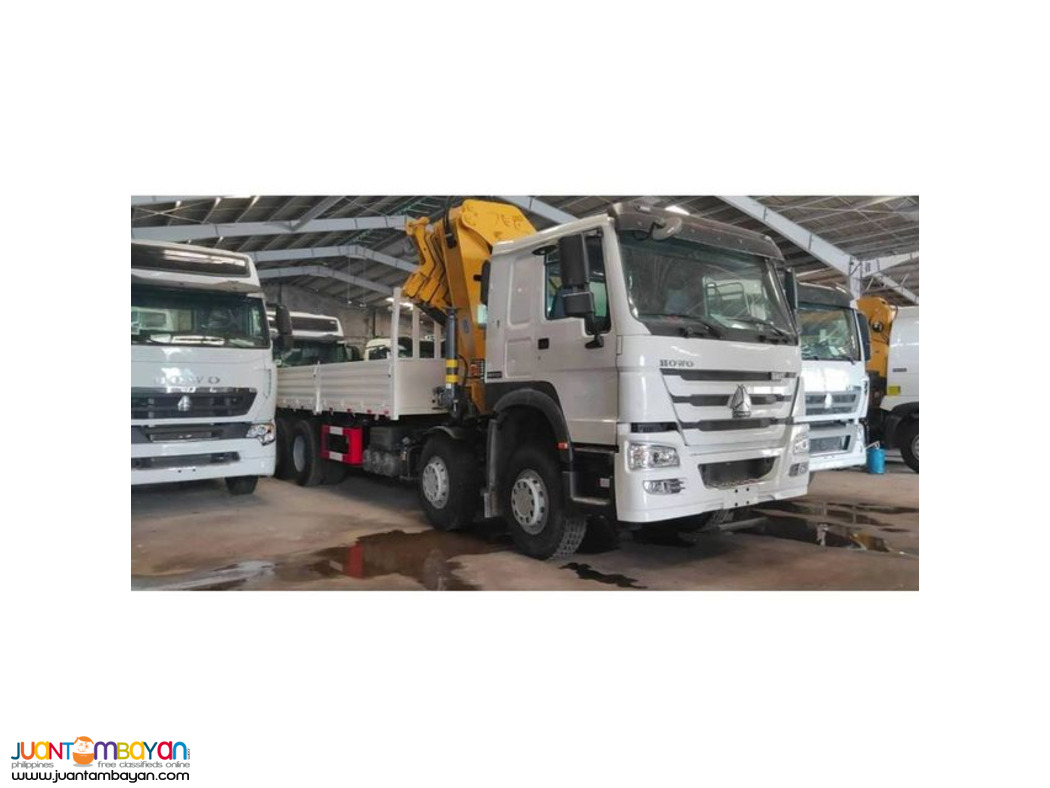 HOWO A7 BOOM TRUCK 12W, 8X4, EURO 4, 380HP, 16TONS (KNUCKLE TYPE)