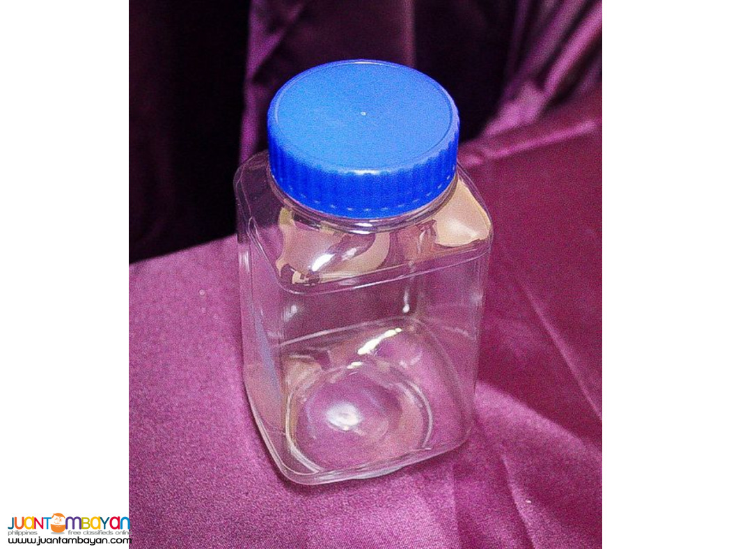 A086 Square 350 mL Peanut Butter Jar GPET Plastic Bottle