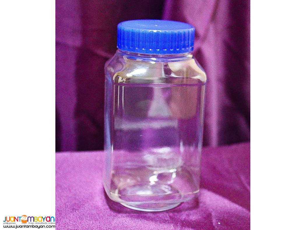 A086 Square 350 mL Peanut Butter Jar GPET Plastic Bottle