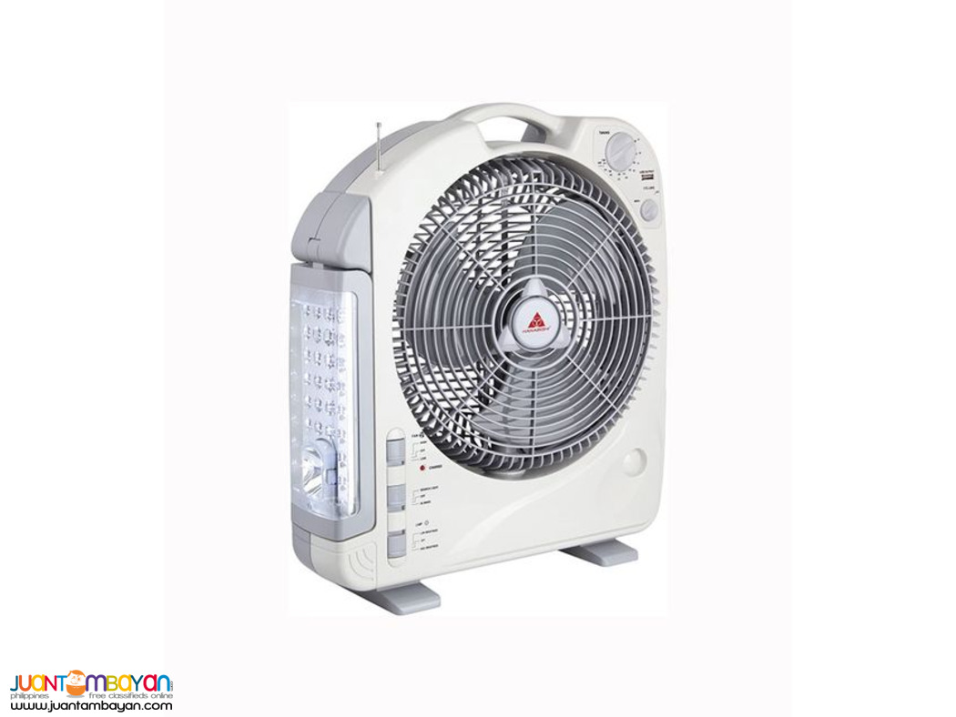 Hanabishi 12in Multifunction Rechargeable Box Fan For Sale