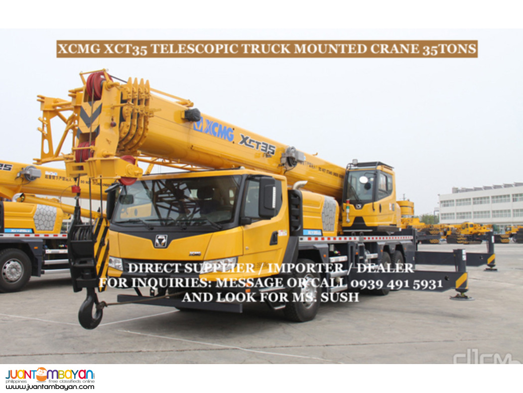 35TONS TELESCOPIC MOBILE TRUCK MOUNTED CRANE XCMG XCT35