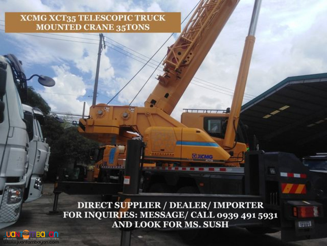 35TONS TELESCOPIC MOBILE TRUCK MOUNTED CRANE XCMG XCT35