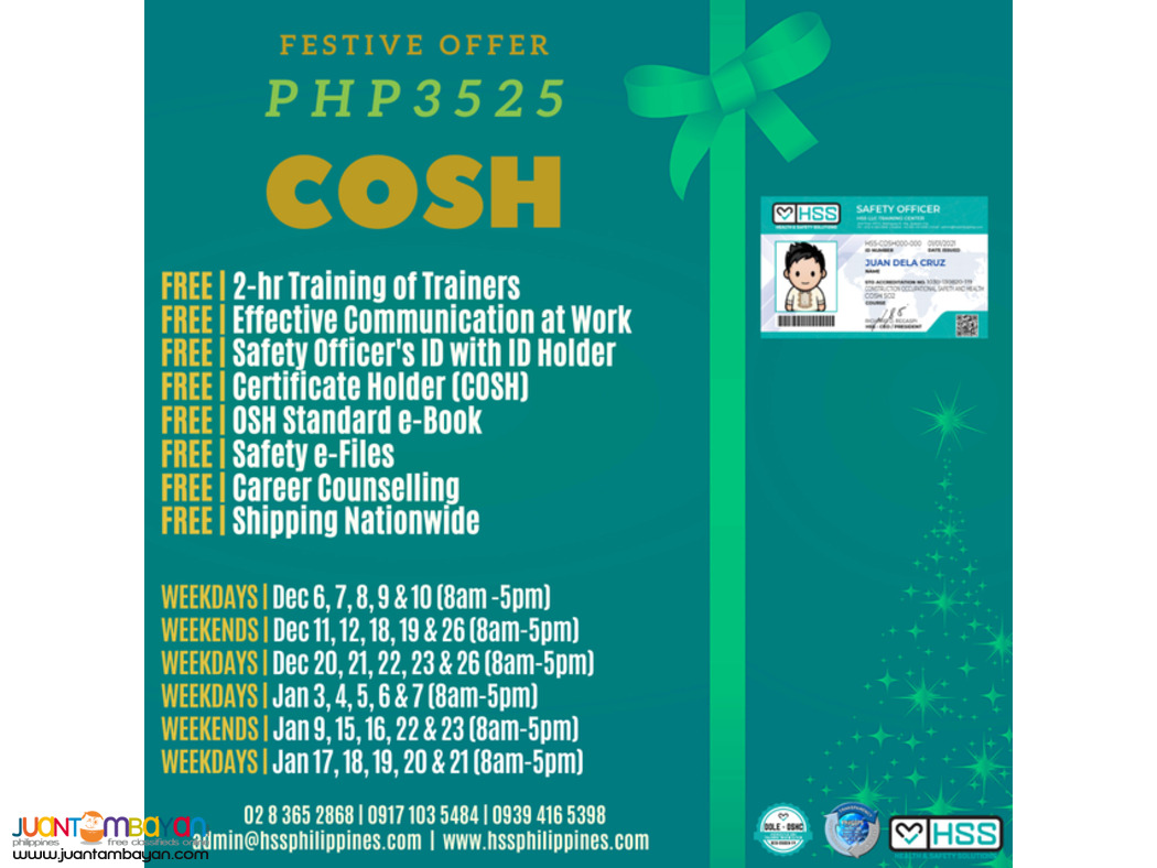 COSH Constructions Occupational Safety & Health Training for SO2