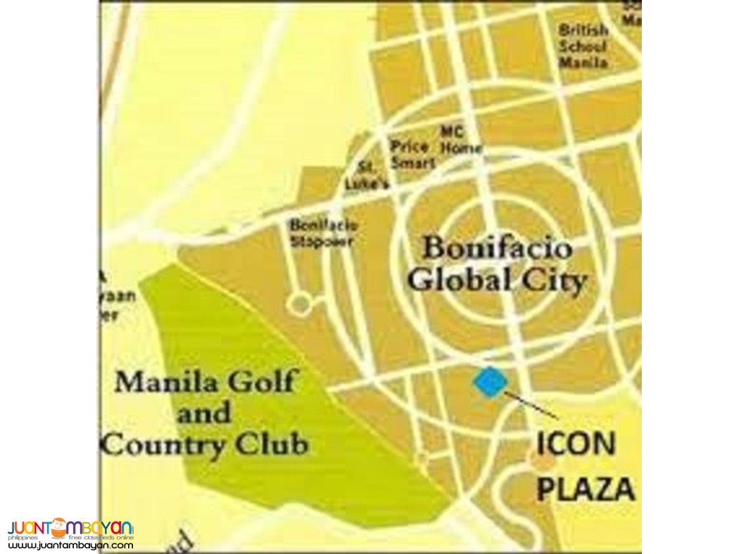 Taguig BGC Studio unit w/ 1 parking for sale at Icon Tower