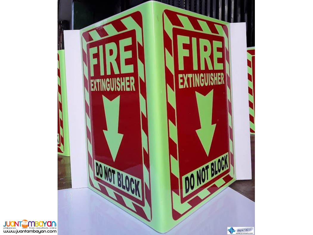 Glow in the Dark Signages - Fire Exit Signs, Evacuation Plans, Etc.