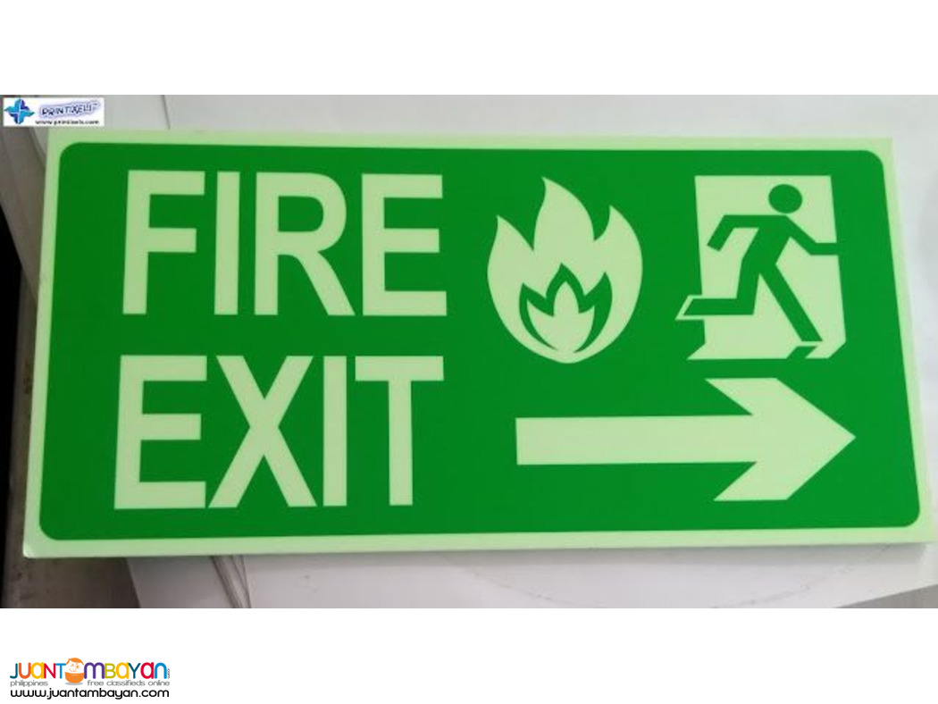 Glow in the Dark Fire Exit Signs Philippines