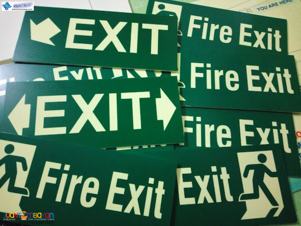 Glow in the Dark Fire Exit Signs Philippines