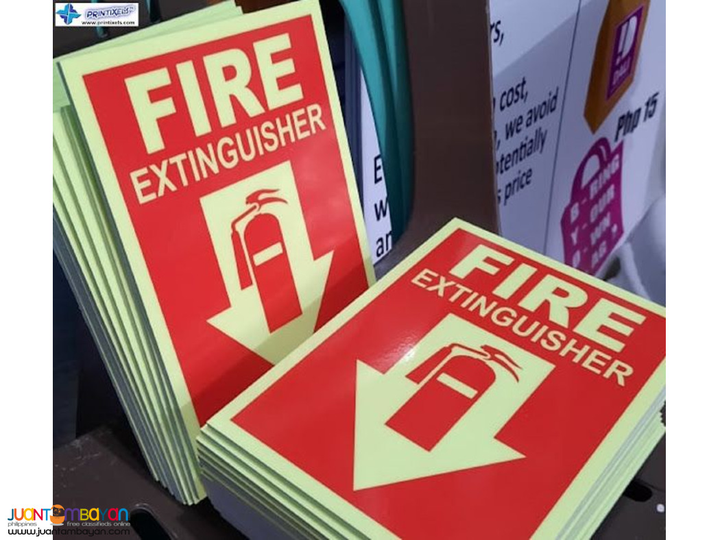 Glow in the Dark Fire Extinguisher Signs Philippines