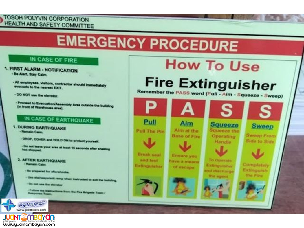 Glow in the Dark Fire Extinguisher Signs Philippines