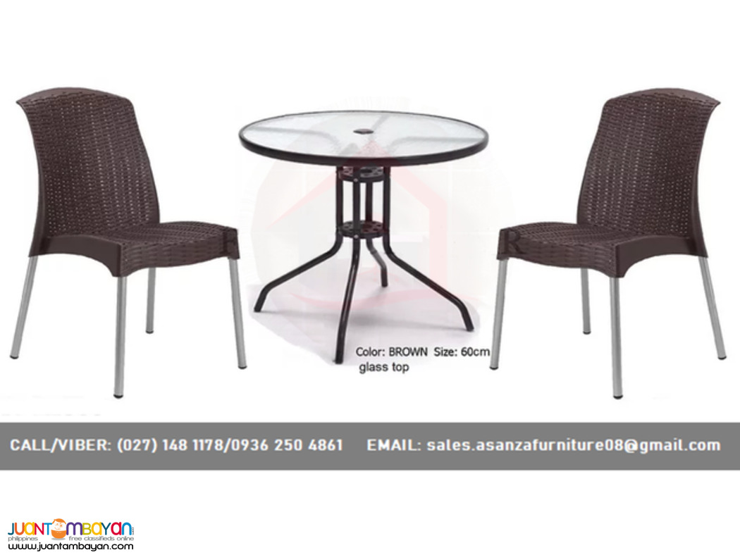 Plastic Rattan-Table & Chair Factory Price