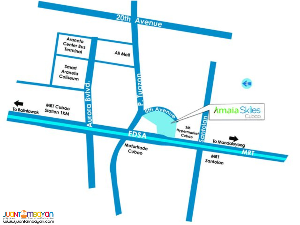 QC Cubao 1 Bedroom for sale at Amaia Skies near EDSA