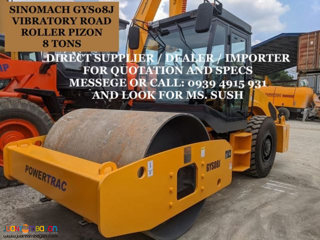 8tons vibratory road roller pizon sinomach gys08j for sale