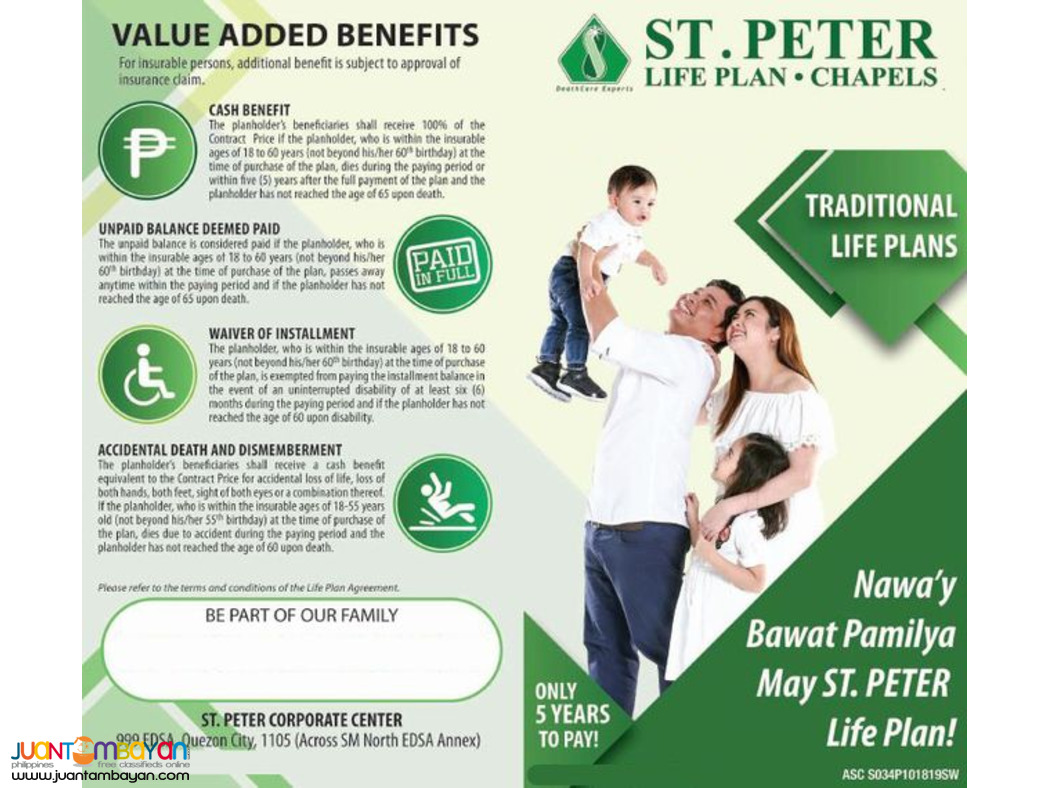 St. Peter Traditional Life Plans