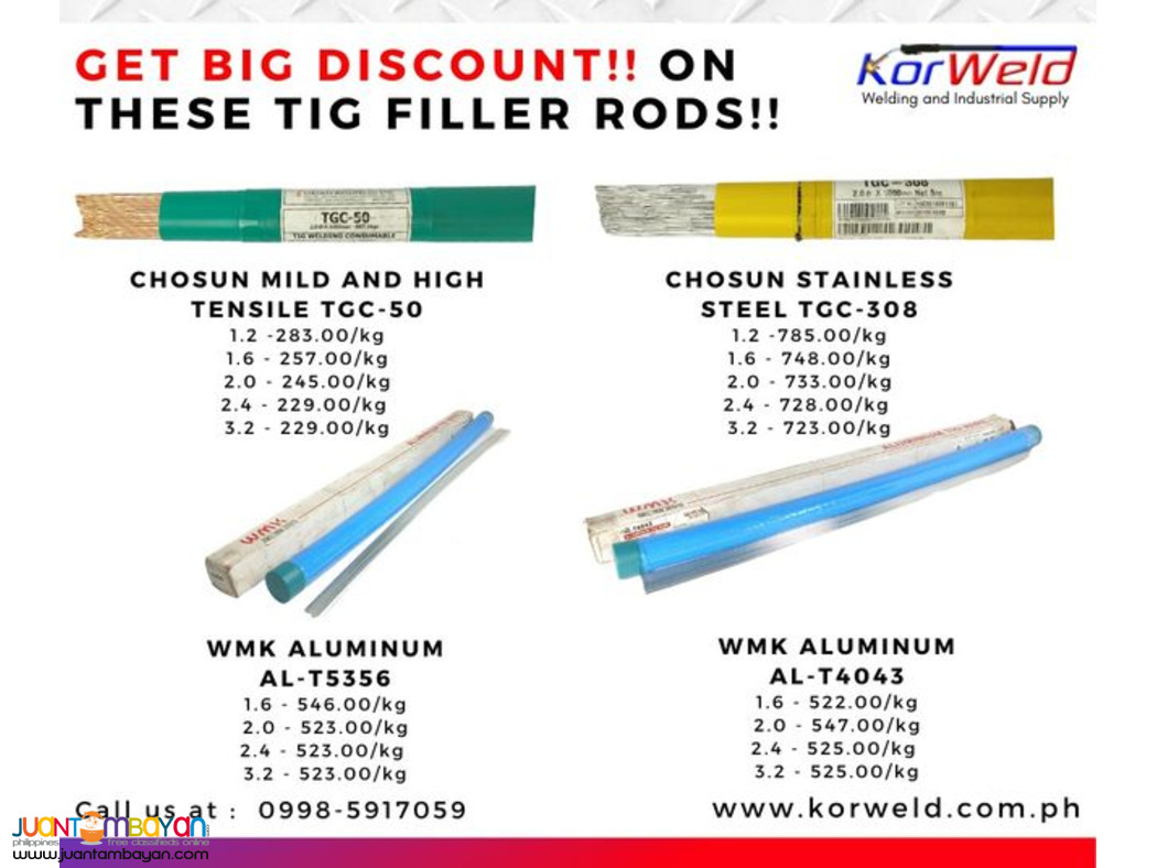 Welding Consumables (Welding Rod, Filler Rod and Mig Wire)