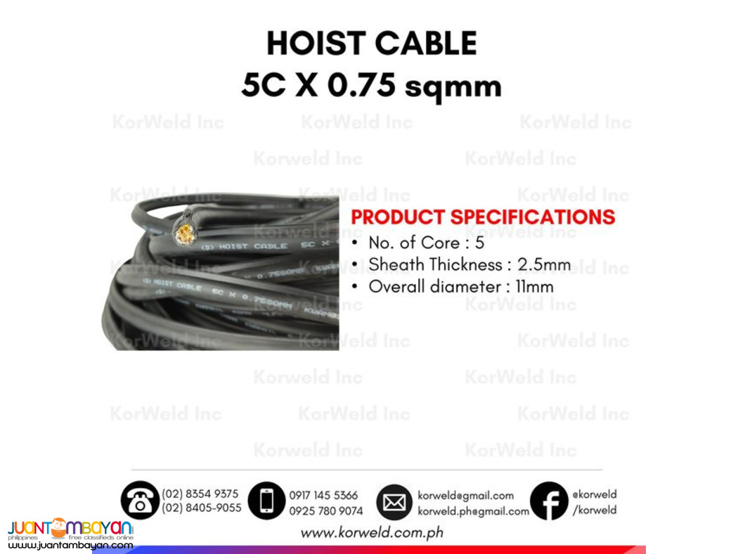 Cable for Push Button / Controller Cable / Hoist Cable