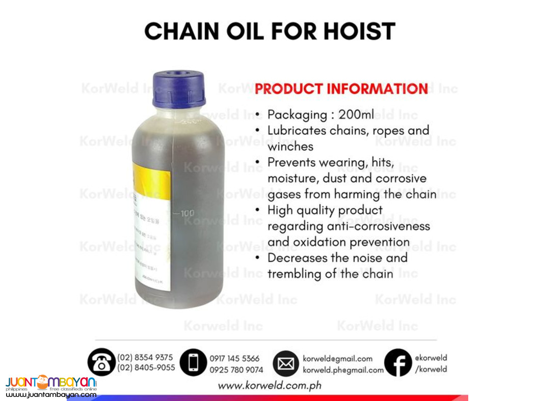 Oil for Chain of Hoist / Chain Block Oil