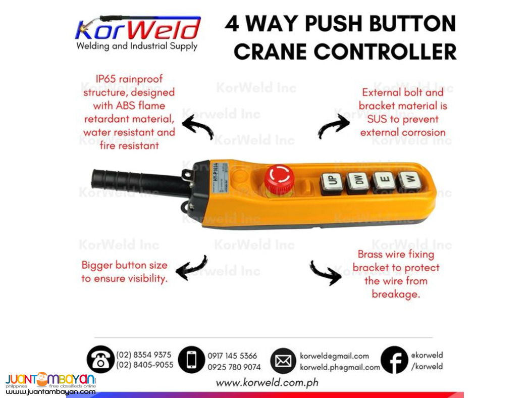 Push Button Controller for Electric Hoist