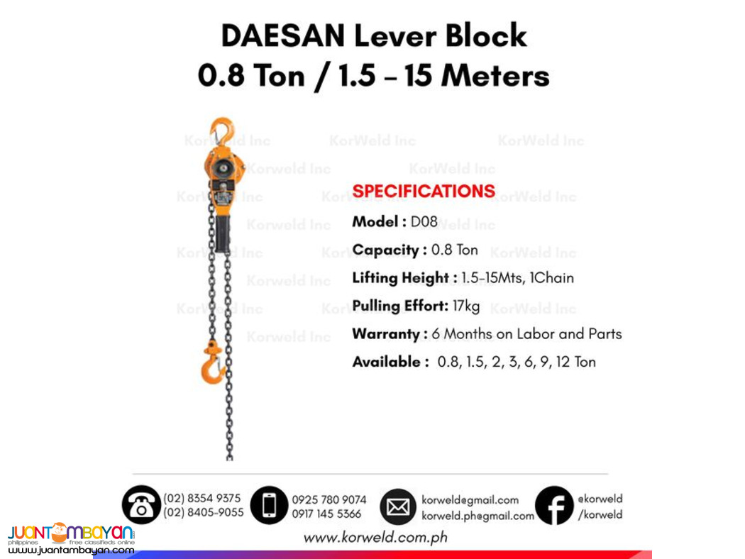 Lever Block 0.75 Ton