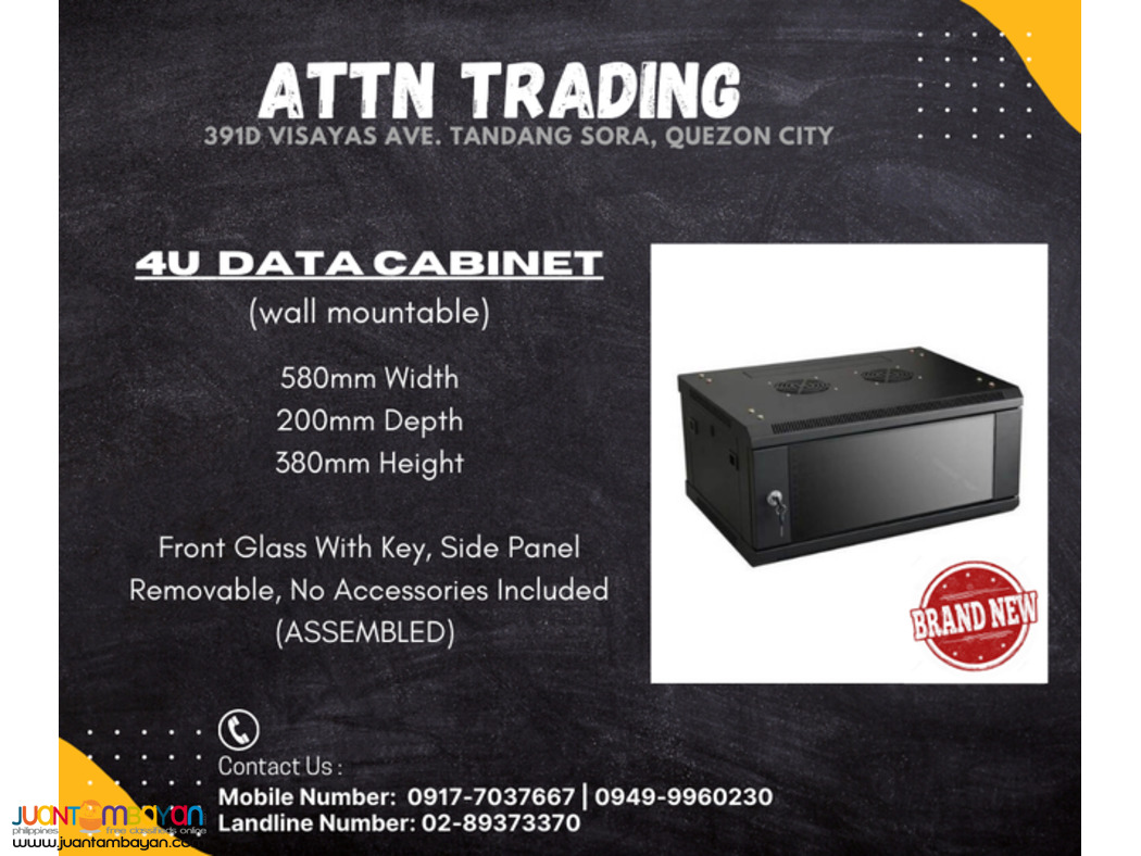 4U DATA CABINET WALL MOUNTABLE (580*200mm)