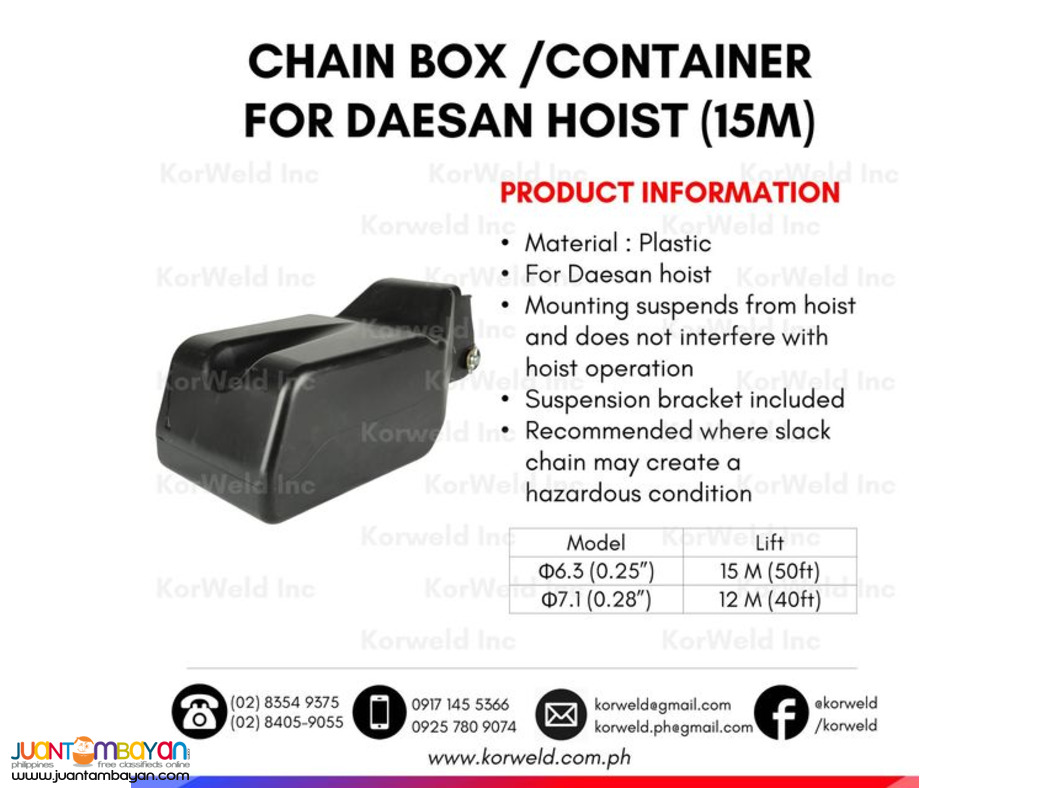 Chain Box for Electric Hoist