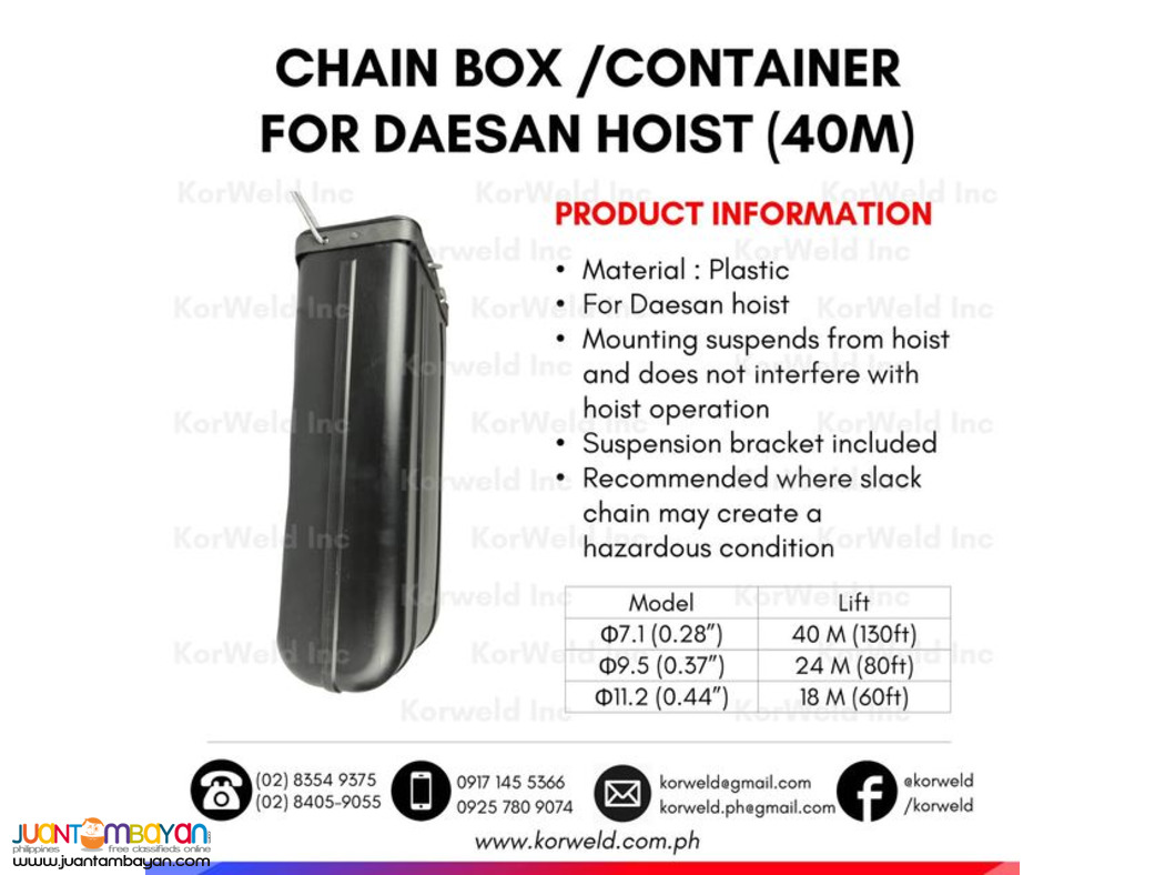 Chain Container Box for Electric Chain Hoist