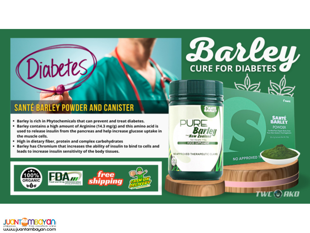 Santé Barley Powder Stevia Canister For Diabetes And Hypertension 9990