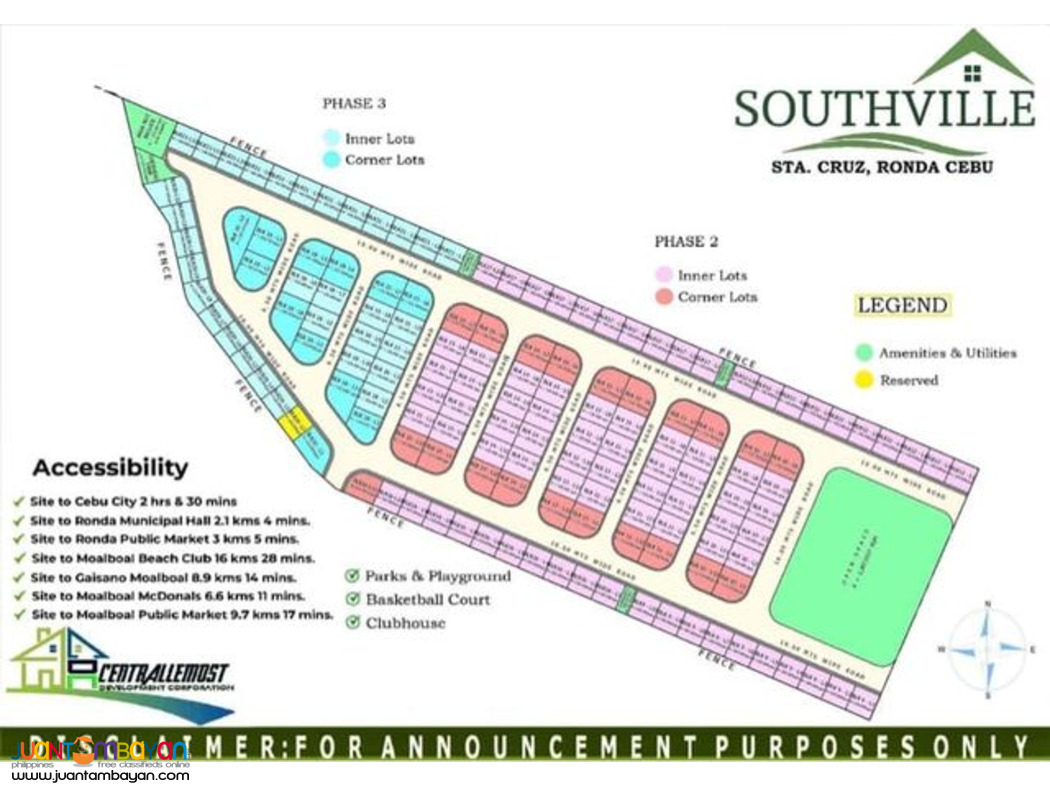 SOUTHVILLE RESIDENCES Ronda Cebu lot for sale