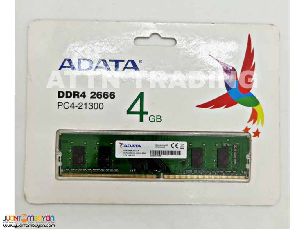 Adata 4GB DDR4 2666 Desktop RAM Memory