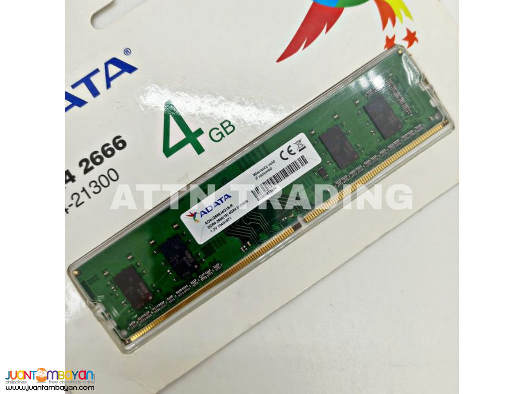 Adata 4GB DDR4 2666 Desktop RAM Memory