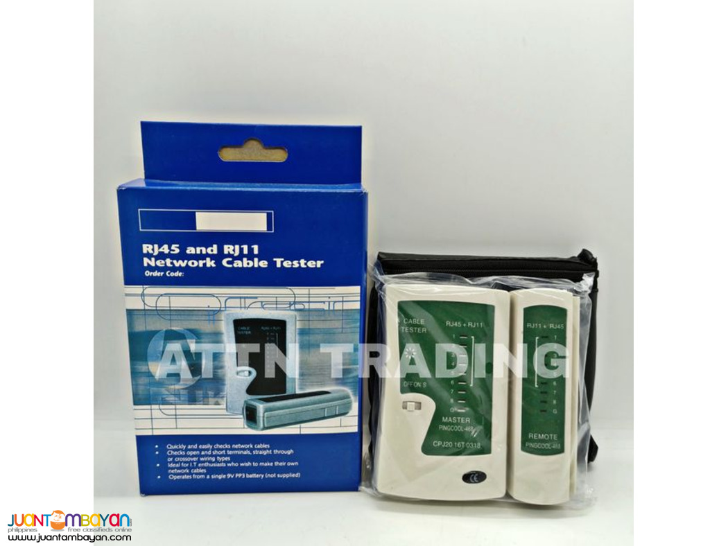 RJ45 AND RJ11 NETWORK CABLE TESTER