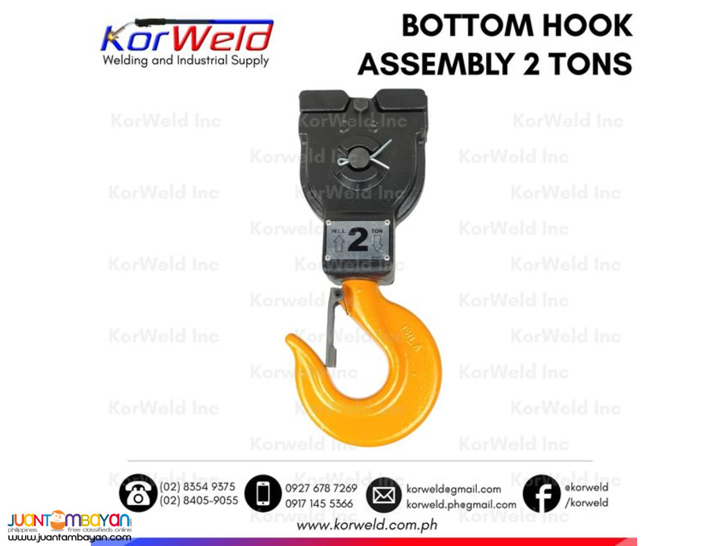 Hook Assembly 2 Ton x 2 Chain Fall - Bottom Side