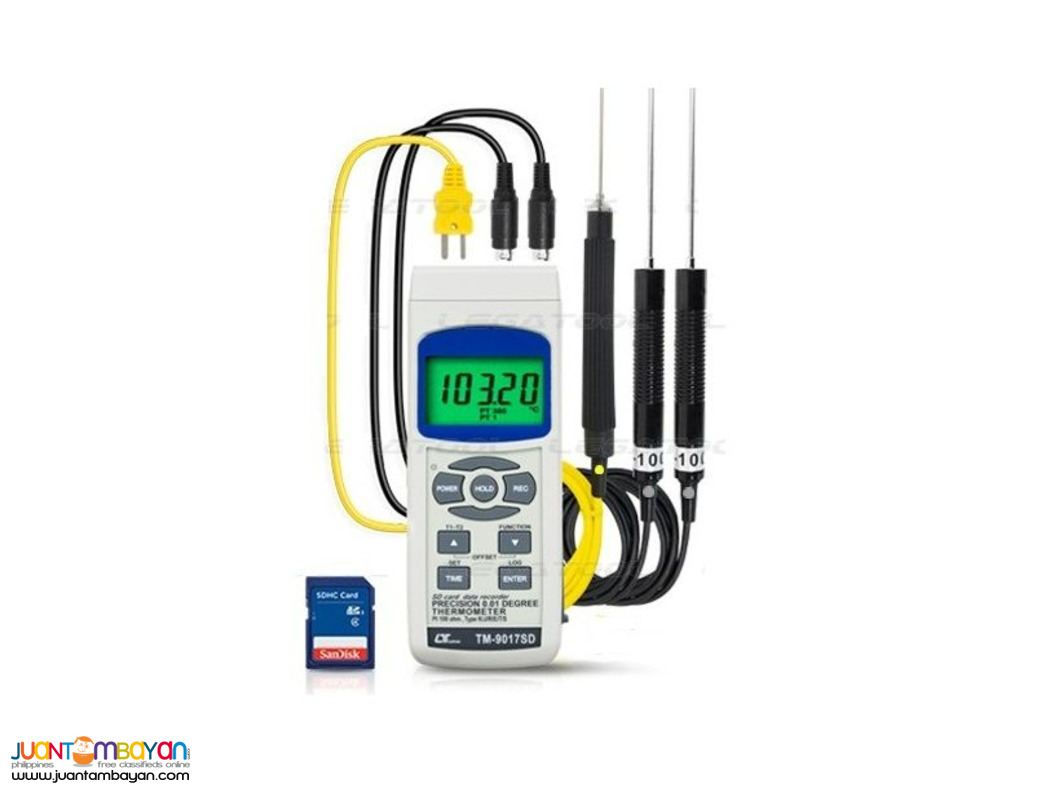 Precision Thermometer, Datalogger, PT100 Thermometer, TM-9017SD