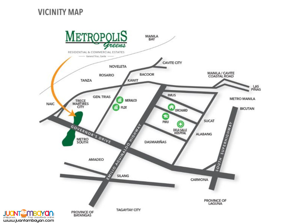 54 sqm Lot in Metropolis Greens Gen. Trias Cavite 