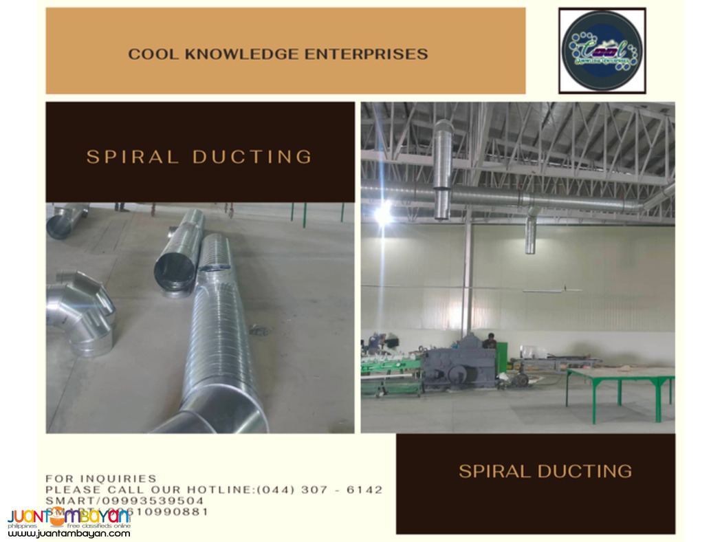 spiral ducting installation