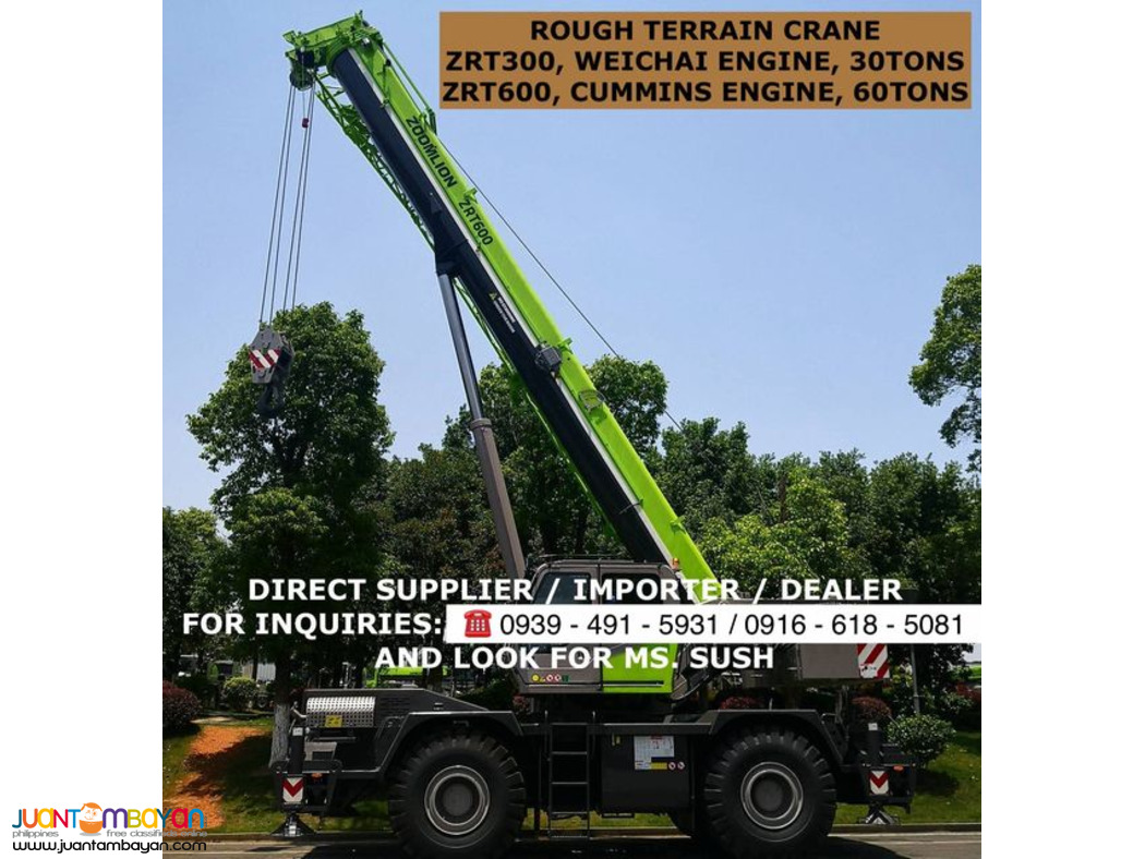 30tons & 60tons Rough Terrain Crane Zoomlion