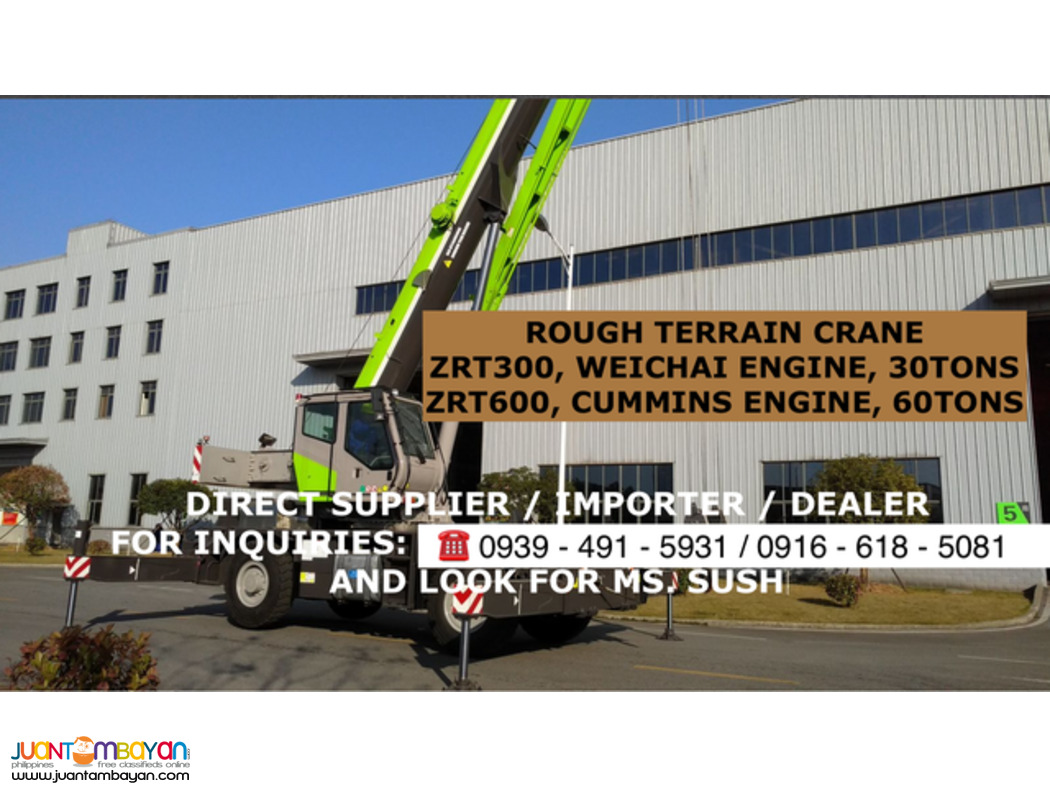 30tons & 60tons Rough Terrain Crane Zoomlion