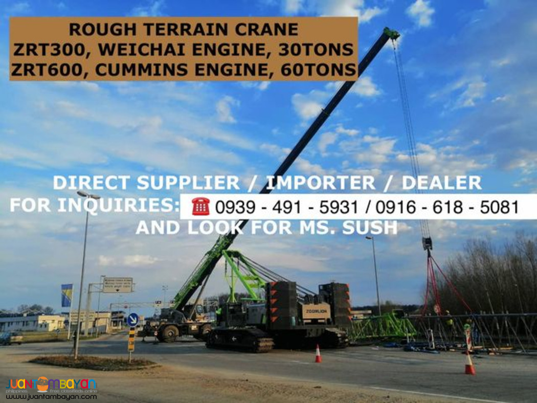 30tons & 60tons Rough Terrain Crane Zoomlion