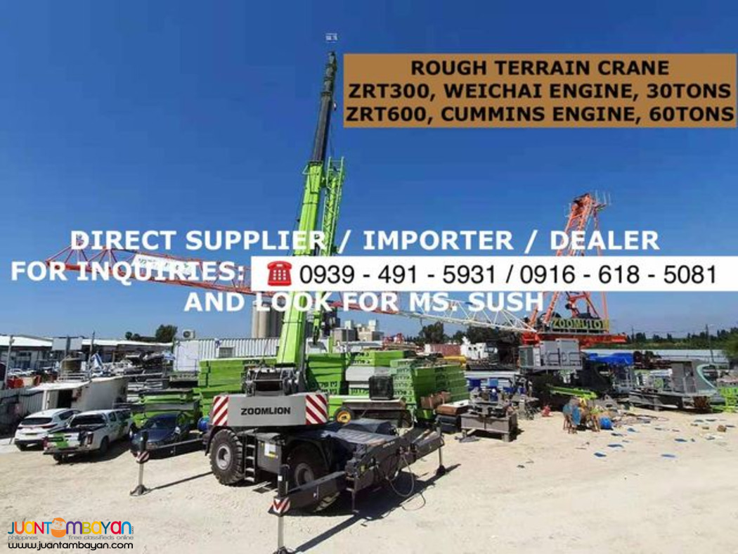 30tons & 60tons Rough Terrain Crane Zoomlion