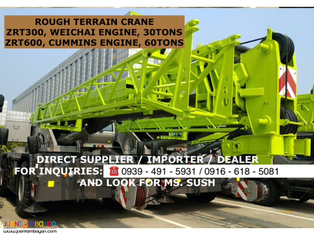 30tons & 60tons Rough Terrain Crane Zoomlion