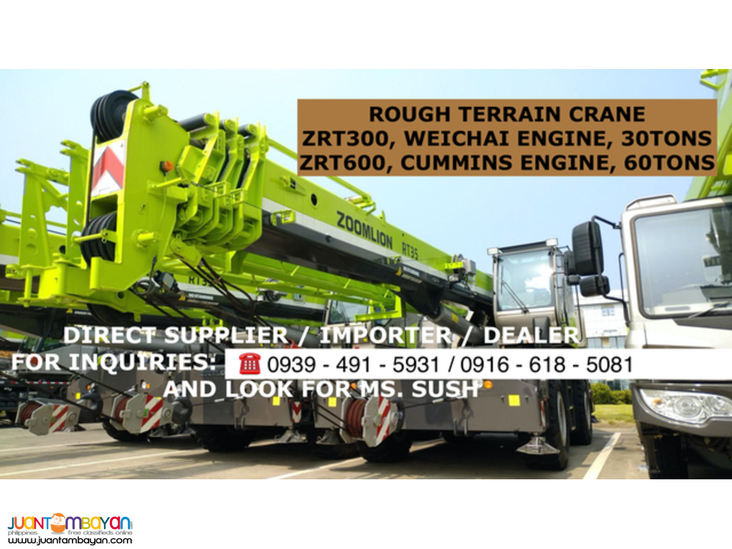 30tons & 60tons Rough Terrain Crane Zoomlion