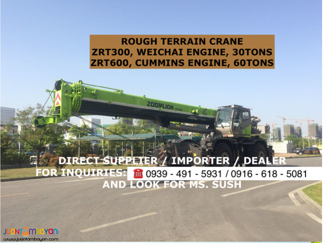 30tons & 60tons Rough Terrain Crane Zoomlion