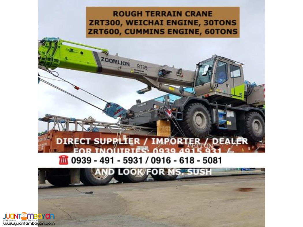 30tons & 60tons Rough Terrain Crane Zoomlion