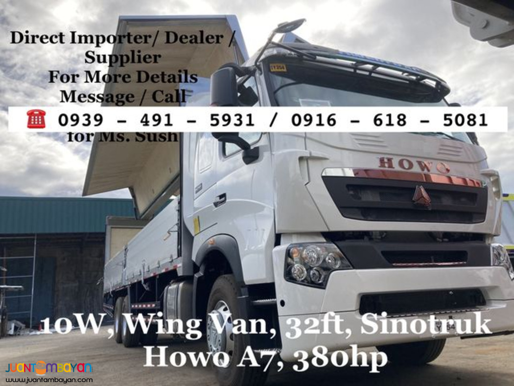 10-wheeler Sinotruk Howo A7 Wingvan 32ft Euro 2 & Euro 4