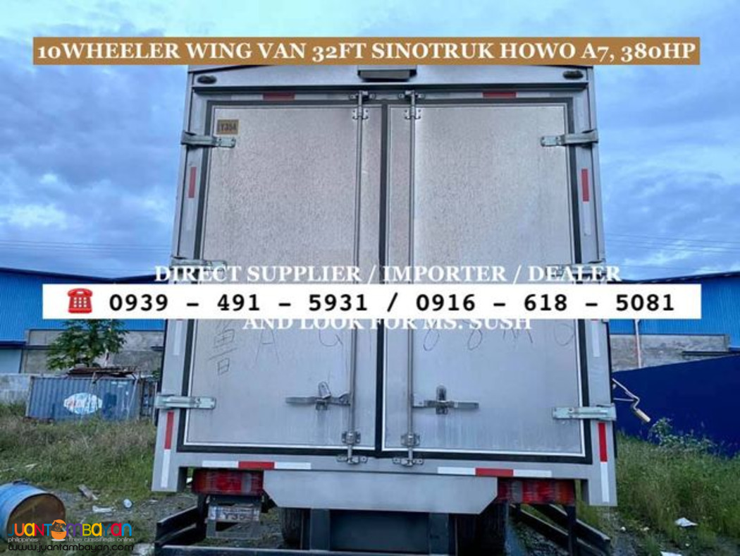 10-wheeler Sinotruk Howo A7 Wingvan 32ft Euro 2 & Euro 4