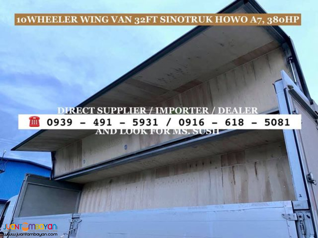 10-wheeler Sinotruk Howo A7 Wingvan 32ft Euro 2 & Euro 4