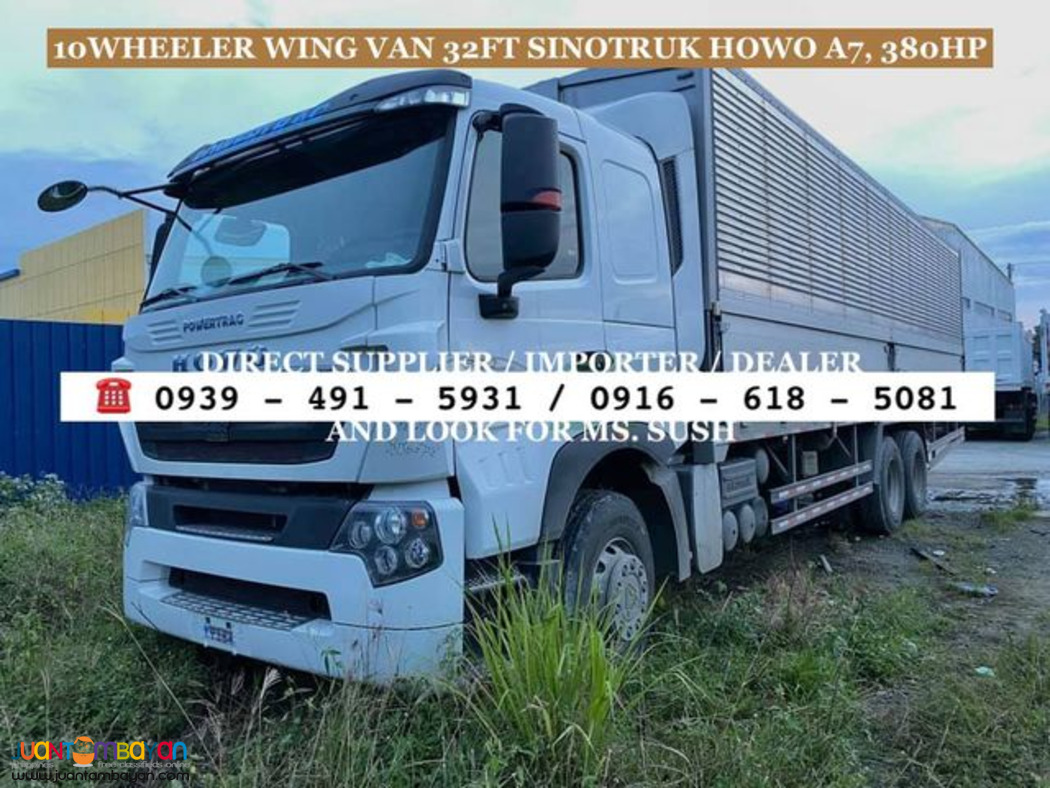 10-wheeler Sinotruk Howo A7 Wingvan 32ft Euro 2 & Euro 4