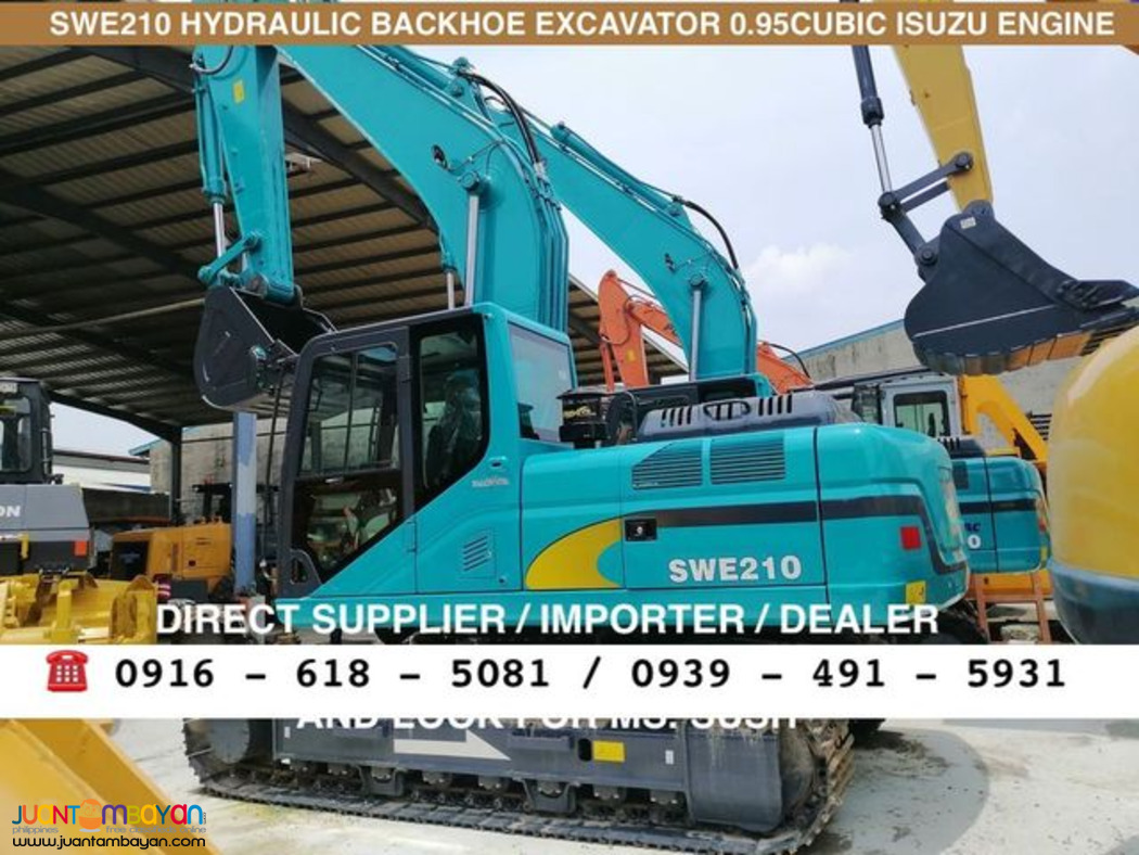 swe210 sunward hydraulic backhoe excavator 0.90cubic isuzu